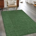 thumbnail image 4 of 3x5 Washable Area Rug, Vintage Dark Non-Slip Rectangle Rug for Living Room Bedroom, Green Linen Texture Farmhouse Indoor Low Pile Floor Mat for Home Decor, 4 of 9