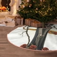thumbnail image 5 of Xecao Gothic Skeleton With Roses Pattern Christmas Tree Skirt Round Xmas Tree Mat Base Cover for Holiday Home Decorations-48", 5 of 6