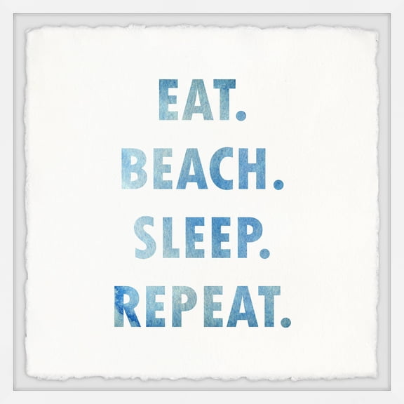 Marmont Hill Eat Beach Sleep Repeat Framed Wall Art