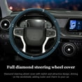 thumbnail image 4 of YISITIAN Bling Steering Wheel Cover, Crystal Diamond Steering Wheel Protector for Women Girls, 14-15 Inch Sparkling Rhinestone Decor Accessories, Universal Fit for Most Cars, SUVs, CJ919-49018, 4 of 6