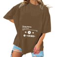 thumbnail image 2 of Shinyii Women's DIY Customization Name Photo Top T-shirt Crew Neck Short Sleeve T shirt, 2 of 4
