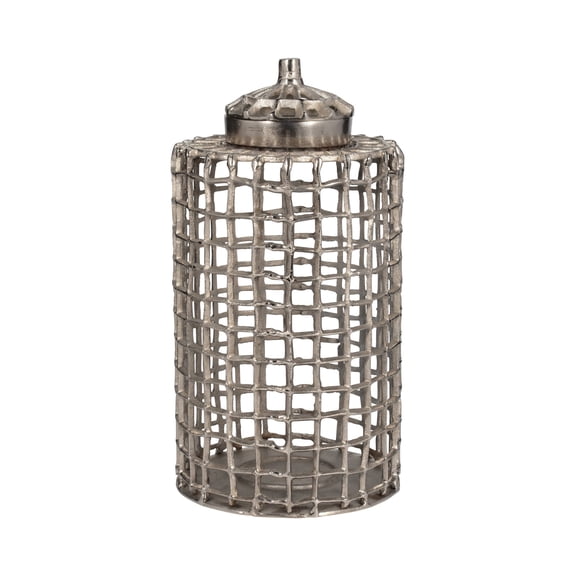 Sagebrook Home Metal Cylinder Lidded Jar