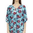 thumbnail image 4 of Bimba Cotton Caftan Long Kaftan Women Night Gown Blue Kimono Cover Up Dress-28, 4 of 4