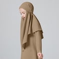 thumbnail image 6 of OGLCCG Girls Muslim Abaya Prayer Dress with Hijab 2pcs Solid Color Islamic Middle East Arab Dubai Dress Soft Ramadan Eid Clothes 4-12 Years, 6 of 8
