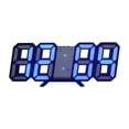 thumbnail image 3 of Electronic Alarm Clock Digital Clock Temperature Display Table Clock LED Digital Black and Dark Blue, 3 of 9