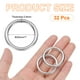 thumbnail image 2 of Uxcell 32 Pcs O Ring Buckle 25mm/1" ID 3.8mm Thickness for Bags, Bright Silver, 2 of 5