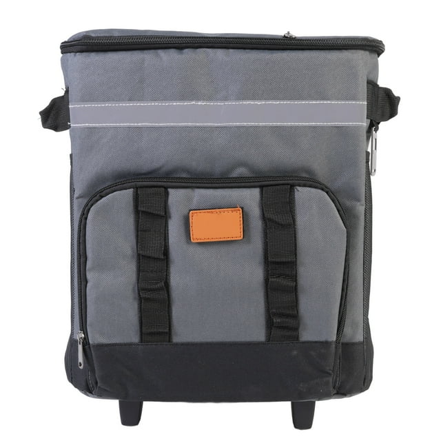 Insulated Rolling Cooler, 35L Large Capacity Long Lasting Insulation Cooler with Wheels for Camping Beach
