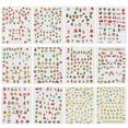 thumbnail image 1 of Christmas Self-Adhesive Decals Frcolor 12 Sheets for Festive Nails, 1 of 5