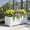 Rusty, variant on Metal Planter Box, Large Outdoor Rectangle Planters with 6 Drainage Holes & Raised Bottom, Co rten Steel Planter for Patio, Garden, Porch, 36" L x 15" W x 15" H
