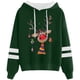 thumbnail image 1 of WILLBEST Sudadera con Capucha y Cordón Ajustable con Estampado Navideño Informal para Mujer Mediana, 1 of 3