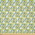 thumbnail image 2 of Ambesonne Yellow and White Fabric by the Yard Microfiber, Futuristic Hexagon, 1 Yard, Earth Yellow Dimgray, 2 of 2