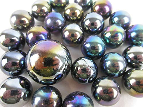 BULK LOT 2 POUNDS ONE INCH SHOOTERS PRINCESS SPECKLES MEGA MARBLES FREE SHIPPING 
