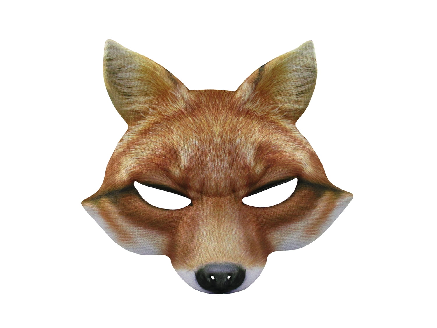 Fox Half Mask Realistic Look Soft Foam Face Mask Halloween Costume Accessory Walmart Com