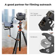 K&F Concept 11 Magic Arm with Super Clamp, Kit with 1/4 & 3/8 Thread Screw, Cold Shoe Clamp Mount for Monitor, LED Light, Webcam, Action Camera