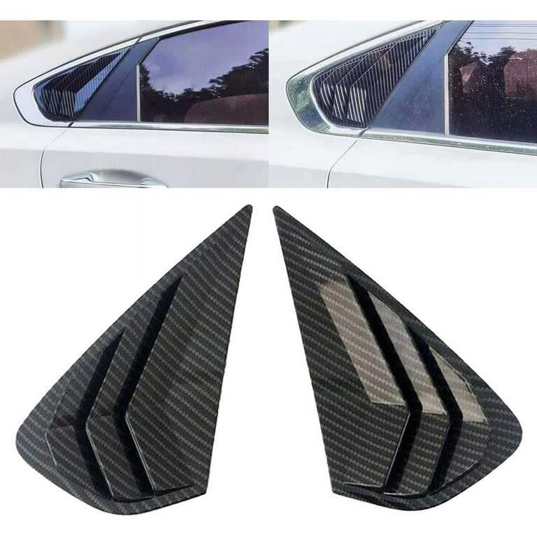 2PCS Carbon Black ABS Rear Windshield Heating Wire Protection
