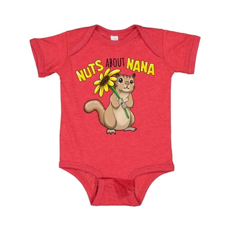 

Inktastic Nuts About Nana Cute Chipmunk with Sunflower Gift Baby Boy or Baby Girl Bodysuit
