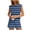 Z6-Navy-frostluinai 2 piece set women, variant on Frostluinai 2 Piece Sets for Women Summer Lounge Sets Cap Sleeve Floral Sweatsuit Crewneck Pleated Tops and Drawstring Shorts Outfits Tracksuit