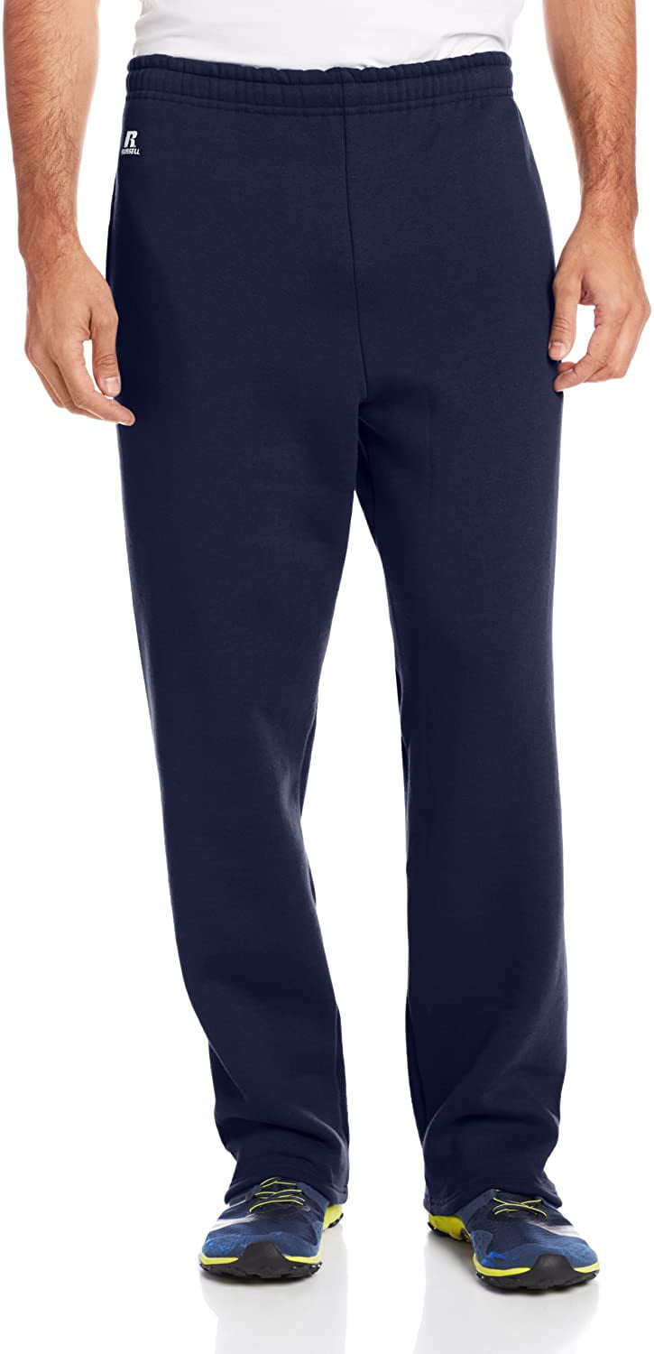 Russell Athletic Men's Dri-Power Open Bottom Sweatpants with Pockets ...