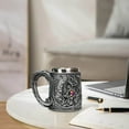 thumbnail image 5 of Medieval Dragon Mug 450ml 3D Embossed Resin Stainless Steel Lined Vintage Beer Cup Mythical Western Gothic Home Decor Halloween Party Gift, 5 of 5