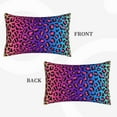 thumbnail image 2 of Xecao Leopard Neon Rainbow Gradient for Decorative Throw Pillow Case for Couch,Sofa or Bed Set,Pillow Cover for Sofa Home Decor Ideal Gift-16"x24", 2 of 6