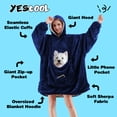 thumbnail image 3 of Arsny Oversized Sherpa Blanket Hoodie for Adult Women Men Teen - Thick Warm Wearable Hooded Sweatshirt Blanket, 3 of 6