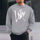 thumbnail image 1 of Amzcrzy Sudadera Para Hombre, Con Estampado De Corazones, Informal, De Manga Larga Y Cuello Redondo, Con Capucha, Color Gris, Xl, 1 of 6