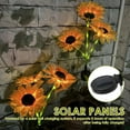 thumbnail image 5 of Keyohome 2 Packs Solar Garden Lights LED Outdoor Waterproof Decorative Sunflower Ornaments Stake Lights for Pathway Landscape Lamp Patio Fence Yard Lighting Outdoor Decor, 5 of 8