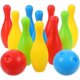 thumbnail image 1 of Bowlingset för barn, Mini leksaksbowlingset Trädgårdsklubbor Spel inomhusfestspel 10 st pinnar Spel med 2 bollar för barn 3+ år, 1 of 5