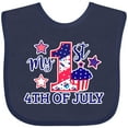 thumbnail image 3 of Inktastic My 1st 4th of July with Stars and Cupcake Boys or Girls Baby Bib, 3 of 4