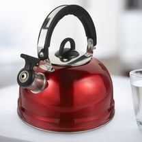 Tineasur Red Stainless Steel Tea Kettle for Home Kitchen Use, and Easy to Clean