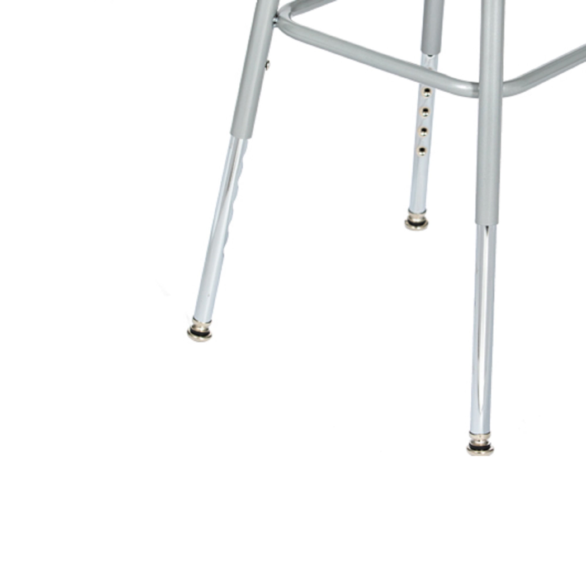 Hampden Furnishings Clint 19-27" Adjustable Steel Science Stool with Backrest, Grey, 2 Pk