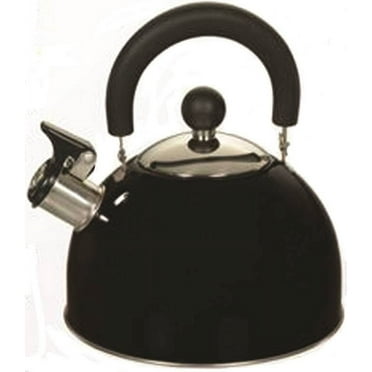 2.5 Qt Stainless Steel Whistling Tea Kettle - Black