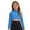 Light Blue, variant on SiiRoh Girls Long Sleeve Stretch Short Mock Neck Athletic Shirt Crop Top Basics Sportswear Red 10