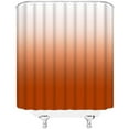 thumbnail image 3 of Burnt Orange Ombre Shower Curtain Gradient Orange White Modern Simplicity Fabric Bathroom Curtains Decor Set with Hook(72" WX72 H), 3 of 3