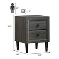 thumbnail image 4 of Yunken Multipurpose Retro Bedside Nightstand with 2 Drawers, Vintage Storage Table with Metal Frame and Handle, 4 of 9