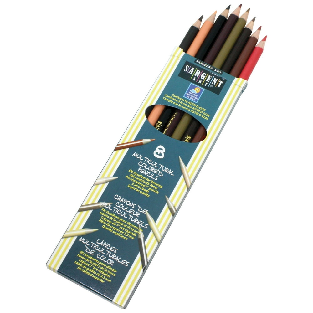 Sargent Art® Multicultural colored Pencils, 8 per pack, 12 packs
