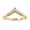 Yellow Gold, variant on V Shaped Curved Wedding Band Ring for Women Round Lab Created Moissanite Ring in 14K Solid Rose Gold Size-10