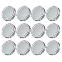 Uxcell 18 Pack 86mm/3.39" Regular Mouth Tin Plate Mason Jar Lids for Canning Silver