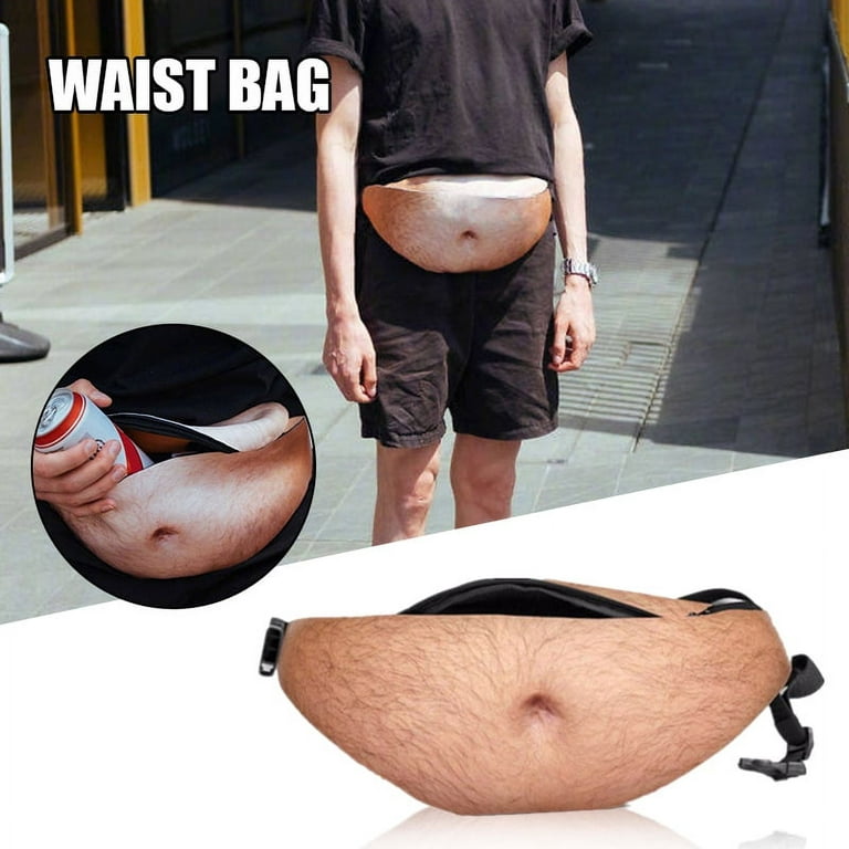 Dad Bag Fake Beer Belly Waist Pack Unisex Funny Pack Father's Day Funny Gag  Gifts Number Four