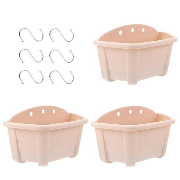 ROSENICE 1 Set Beige Semicircular Hanging Orchid Pot for Wall in Yards