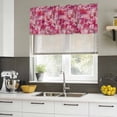 thumbnail image 5 of 2 Pack Valances for Windows, Cherry Blossom Window Valances for Living Room/Bedroom/Bathroom, Spring Watercolor Flowers Modern Abstract Art Light Filtering Kitchen Curtain Valance 54"W x18" L, 5 of 9