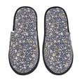 thumbnail image 2 of KLL Daisies Flowers Slippers for Women Men House Slip on Indoor Outdoor Bedroom Furry Fleece Lined Ladies Comfy Anti-Skid Rubber Hard Sole-Medium, 2 of 8