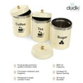 thumbnail image 3 of DUDKI Airtight Kitchen Decor Canisters Set of 3 With Powder Coated Decorative For for Flour Sugar Coffee Tea Storage -Vintage Kitchen Farmhouse Canisters Jars with Lids, 3 of 6