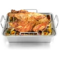 thumbnail image 1 of 14 Inch Roasting Pan, Turkey Roaster with 2 Racks, Heavy Duty Stainless Steel Deep Broiling Lasagna Pan for Turkey, Chicken, Dishwasher Safe, 1 of 7