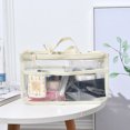 thumbnail image 3 of Clear Makeup Bag Double Zipper Cosmetic Bag Toiletry Bag with Handle for Travel, 3 of 5