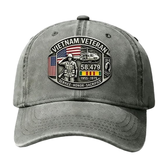BBilaBu Soft Baseball Cap Embroidered Dad Hat,Vietnam Veteran Embroidery Vintage Hats,Washed Baseball Cap
