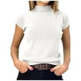 thumbnail image 1 of WEAIXIMIUNG T-Shirt Décontracté pour Femmes de la Saint-Valentin, Couleur Unie à l'Intérieur, 1 of 3