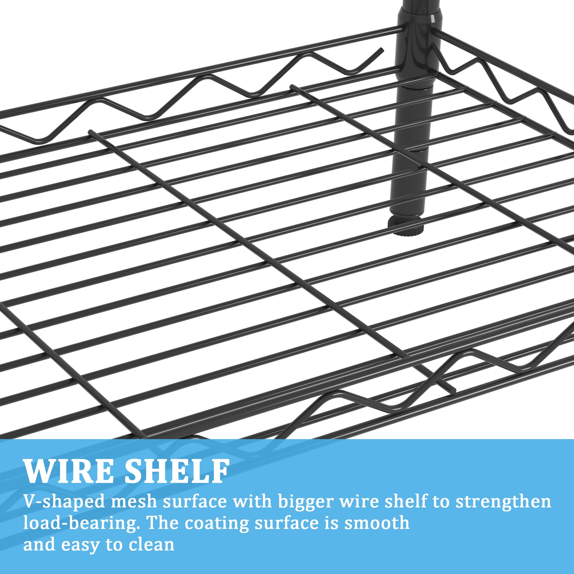 YYAo 5 Tier Wire Shelving, 59.06" Metal Display Shelf for Kitchen, Adjustable Black Plant Shelf Rack YYAo 5 Tier Wire Shelving, 59.06" Metal Display Shelf for Kitchen, Adjustable Black Plant Shelf Rack