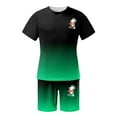 thumbnail image 3 of toraway Costumes pour Hommes Coupe Ajustée 2 Pcs Été Décontracté Ensemble de Sport Grande Taille Manches Courtes Col Rond Imprimé Noix de Coco TTTG, 3 of 4