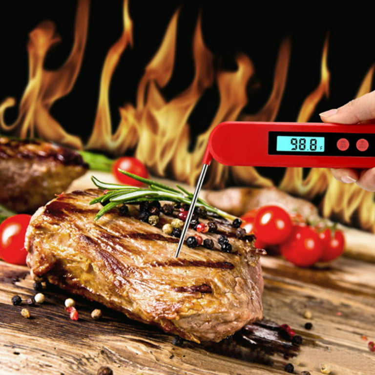 Flamen Meat Thermometer, Food Thermometer with Backlight, Waterproof  Instant Read Digital Meat Thermometer for Kitchen, Deep Frying, Baking,  Turkey